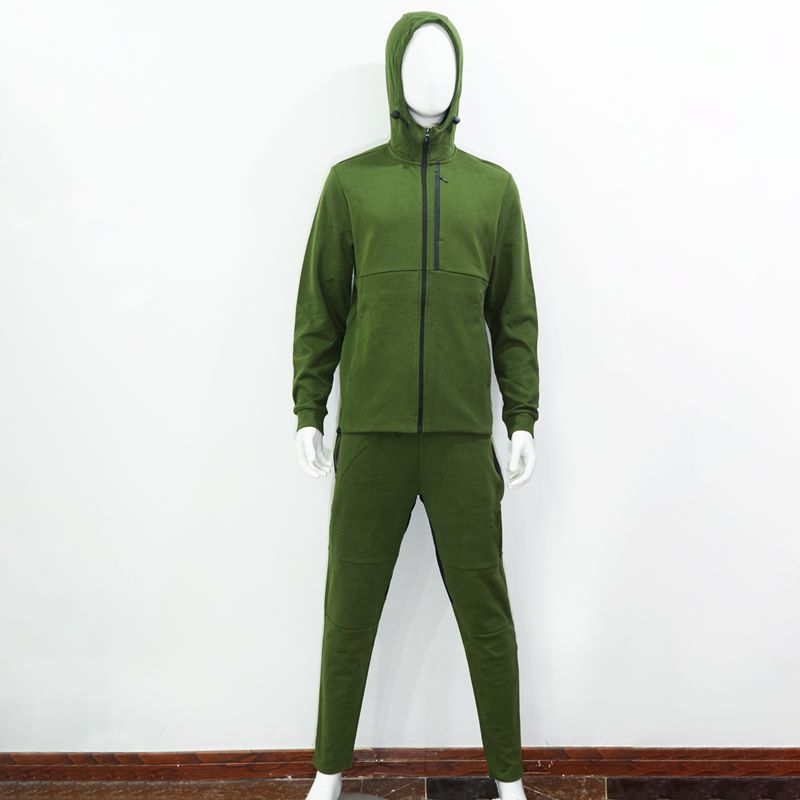 Green High Quality Sweater Fashion Hoodies Mens Custom Cotton Jacket and Pants